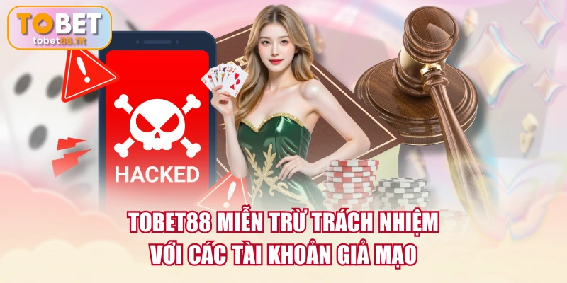 TOBET88 miễn trừ trách nhiệm với các tài khoản giả mạo